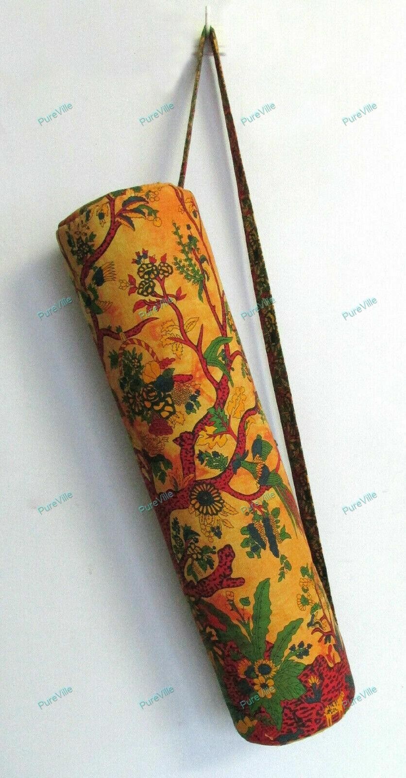 Indian Mandala Multi Yoga Mat Hippie Carrier Gym Bag With Shoulder Strap New Art