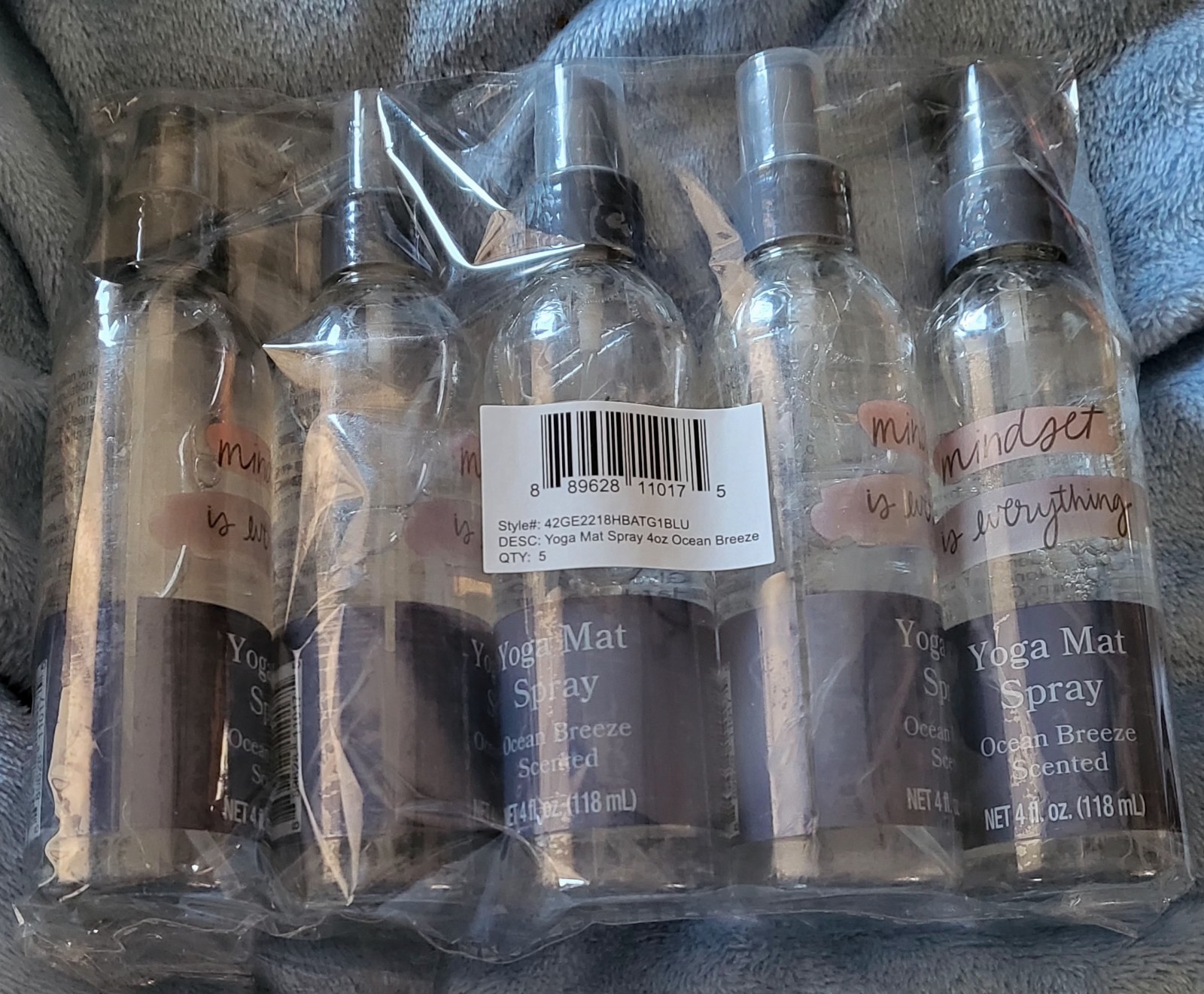 Natural Yoga Mat Cleaning Spray Ocean Breeze 4oz