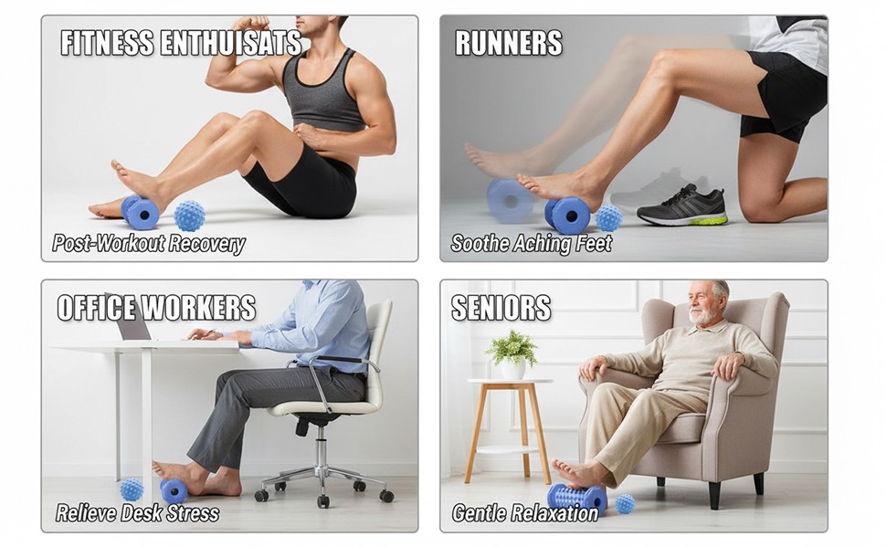 3 Pack Massage Ball Set – Massage Roller for Plantar Fasciitis,Lacrosse Ball