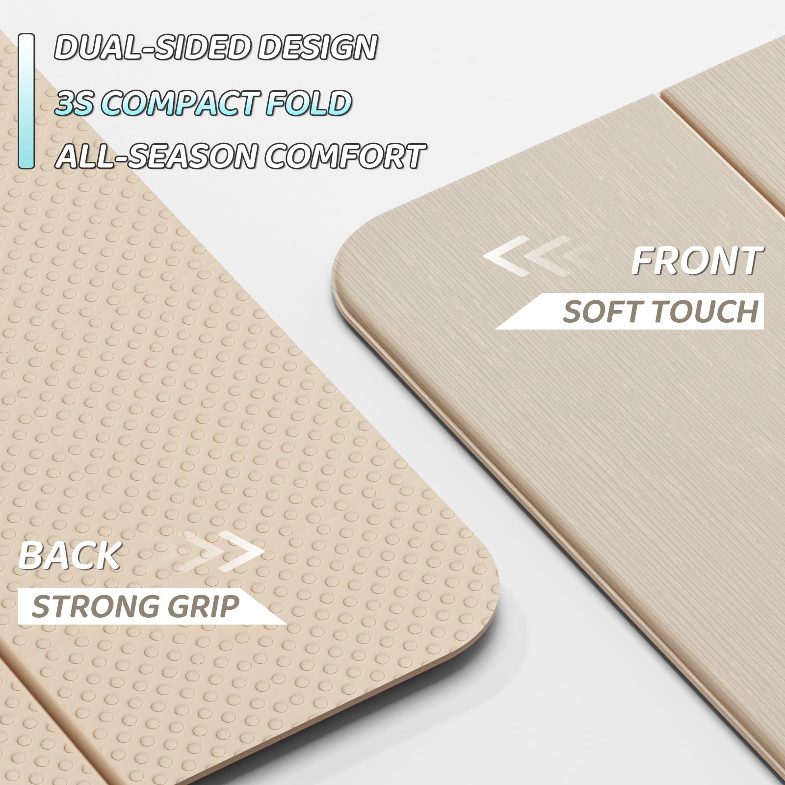Foldable Yoga Mat 71 * 24 * 0.3 » – TPE Non-Slip Fitness Mat for Home，Waterpr…