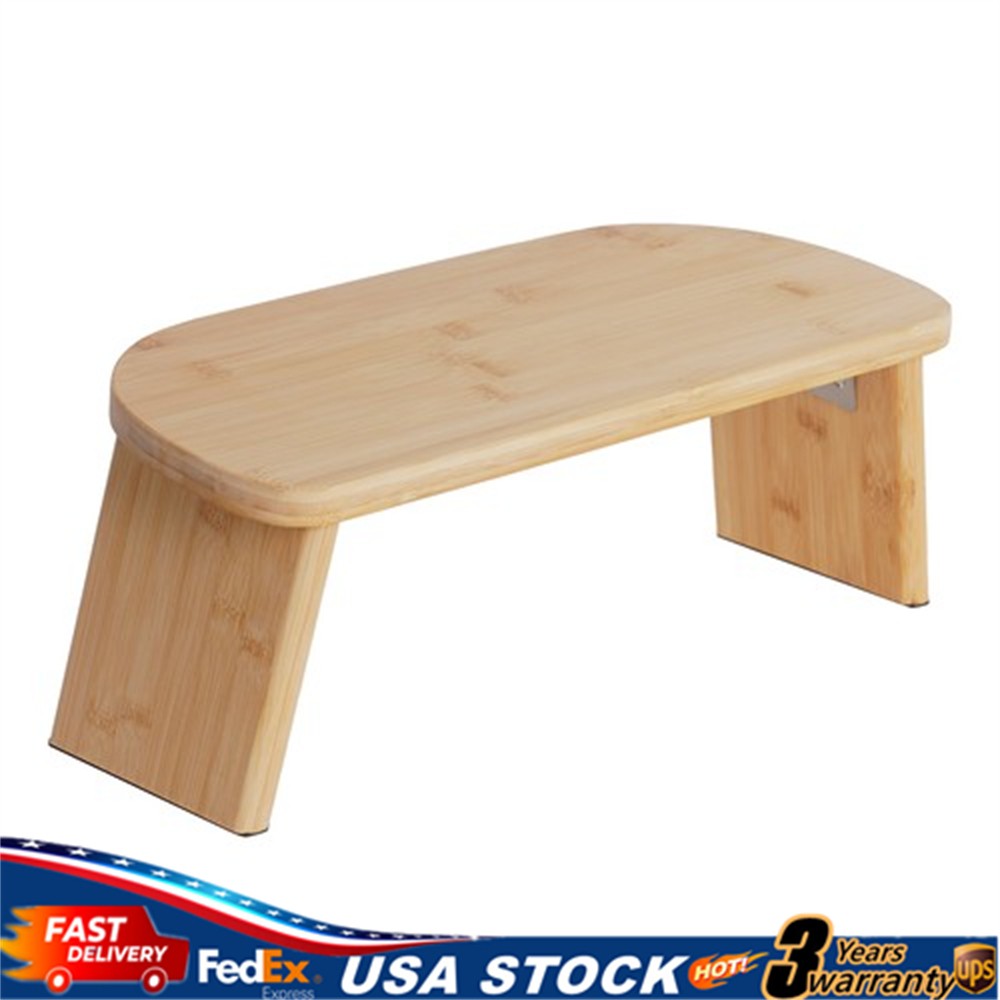 Folding Meditation Bench Portable Bamboo Kneeling Chair for Deep Meditation