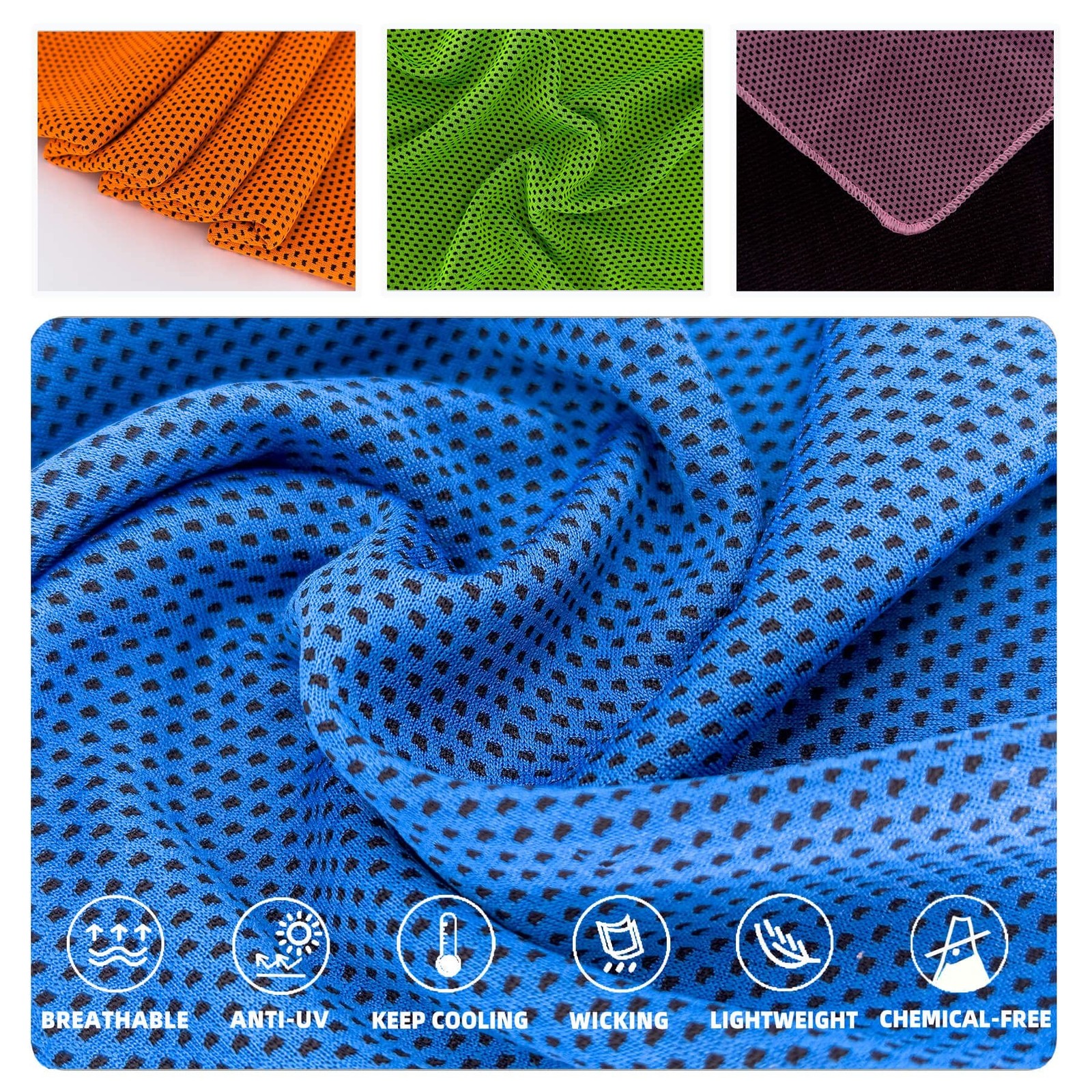 Cooling Towels, Soft Breathable Sweat Ice Towel for Sports, Yoga, Gym, Golf, …