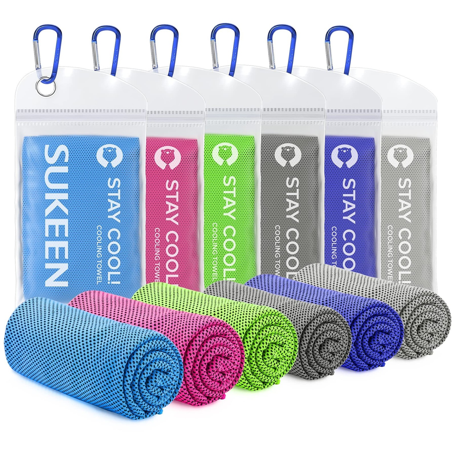 Sukeen Cooling Towels(40&Prime;x12&Prime;) for Neck & Head, Soft Breathable Chilly Towel …