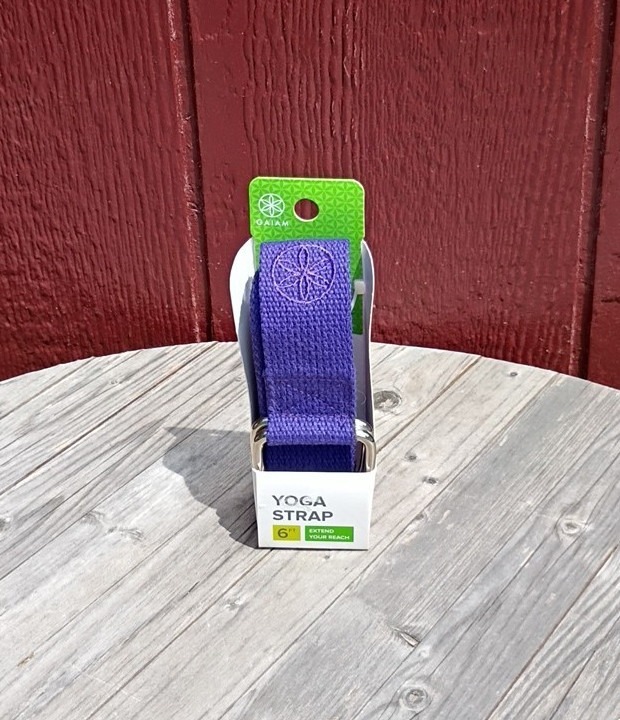 Gaiam 6 Foot Yoga Strap Blue New In Box Stretch Exercise Fitness Strap