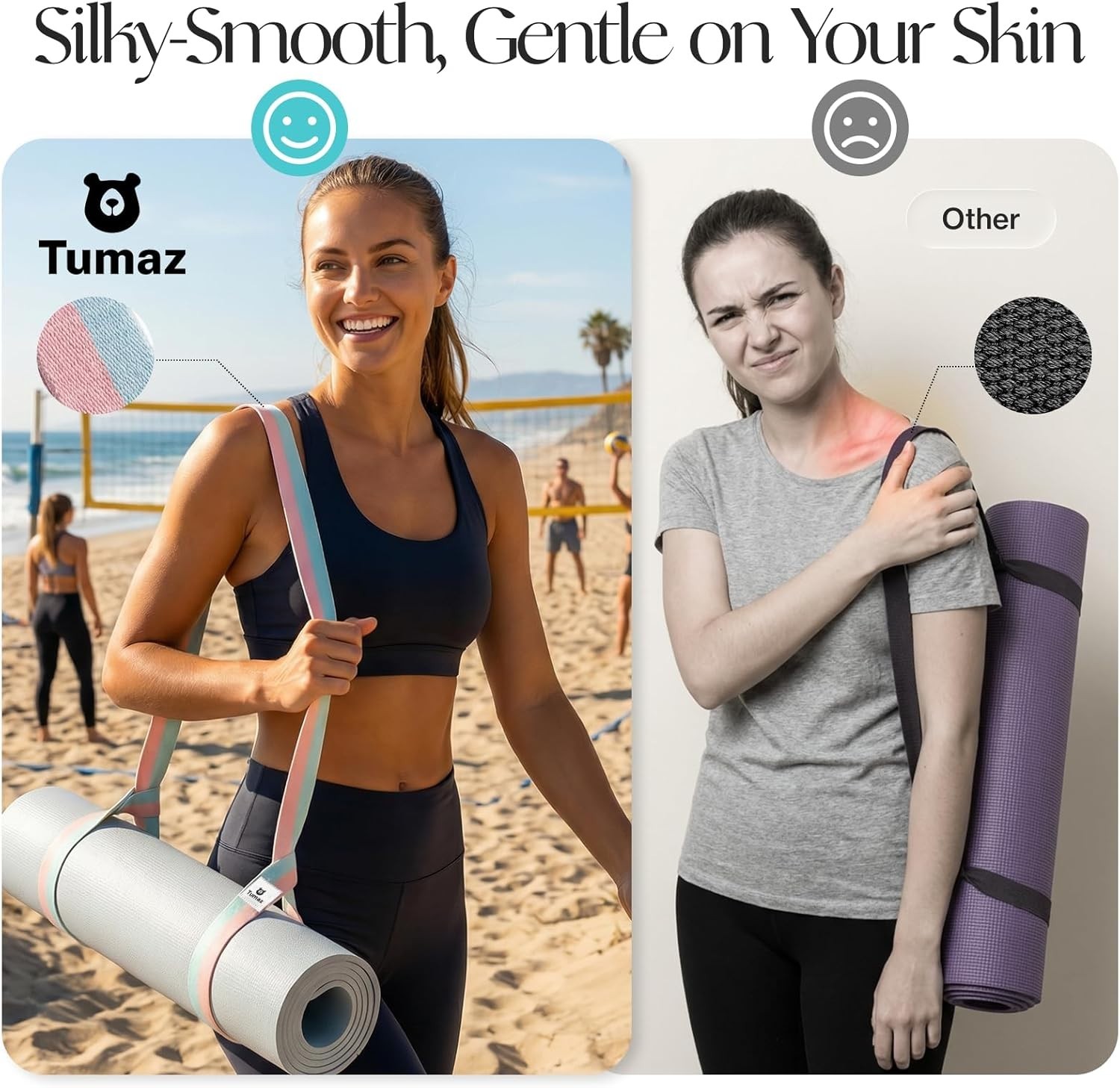 Yoga Mat Carrier Strap – Soft Texture with Extra Durability & Support