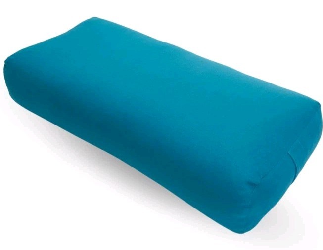 Eco-Friendly Yoga Bolster – Soft Foam Support for Joint Relief in Peacock Color