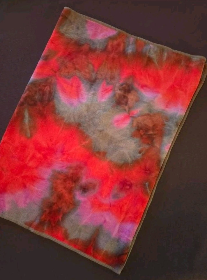 Yoga (tie-dye) Towel + Mesh Drawstring Bags, Non-Slip Sweat Absorbent – set of 2