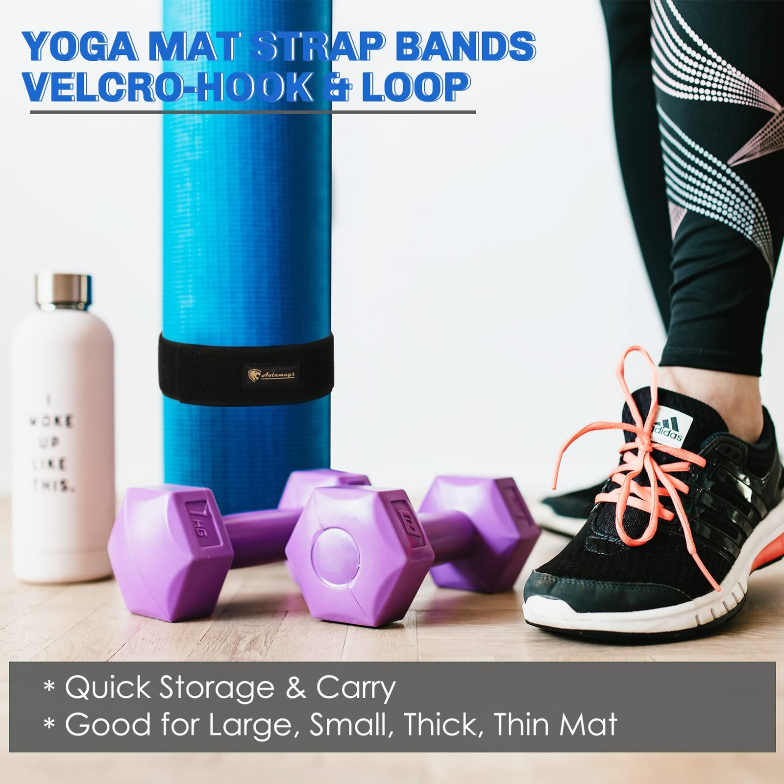 Yoga Mat Strap,Heavy Duty Bungee Straps Band,Wrap Organizer for Yoga Mat/Workout