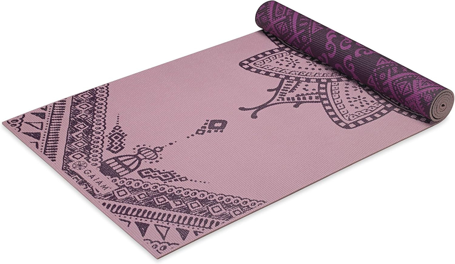 Gaiam Yoga Mat – Premium Print Reversible Extra Thick Non Slip Exercise & Fitnes