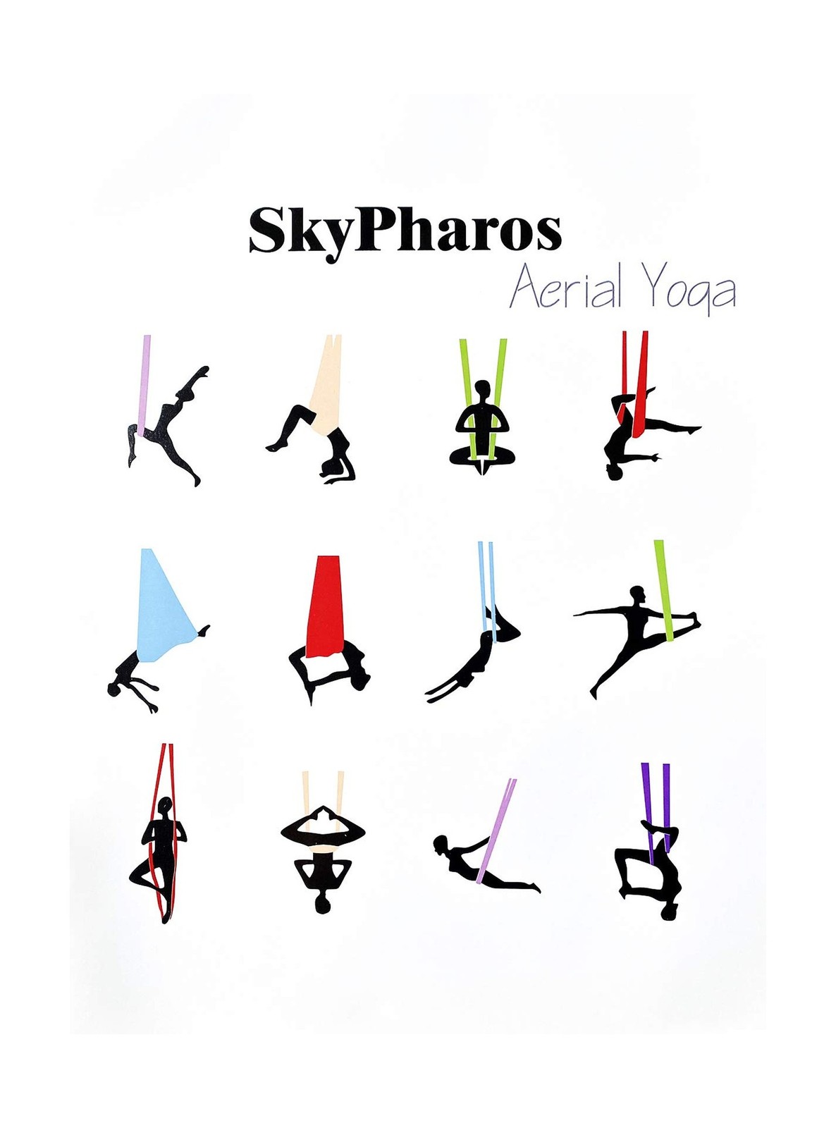 5.5 Yards Aerial Silks Yoga Swing Set – Aerial Yoga Hammock Kit… Fast USA SHIP