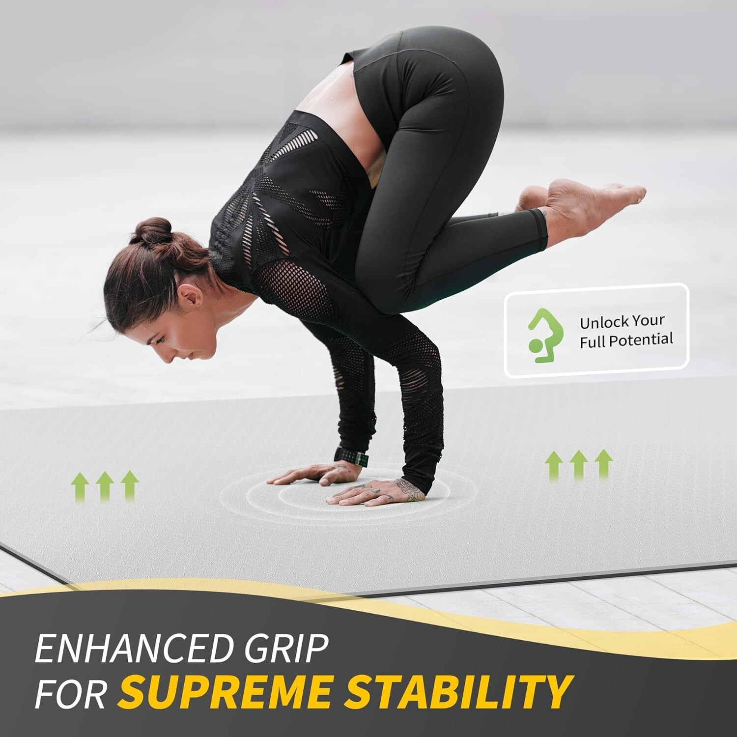 Versatile Large Exercise Mat with Storage Straps – Perfect for Yoga Enthusiasts