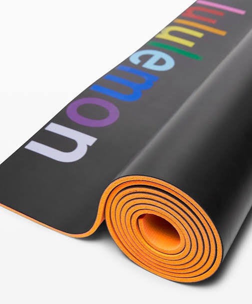 Brand New Lululemon Reversible Yoga Mat Wordmark 5mm, ~Black/Tiger