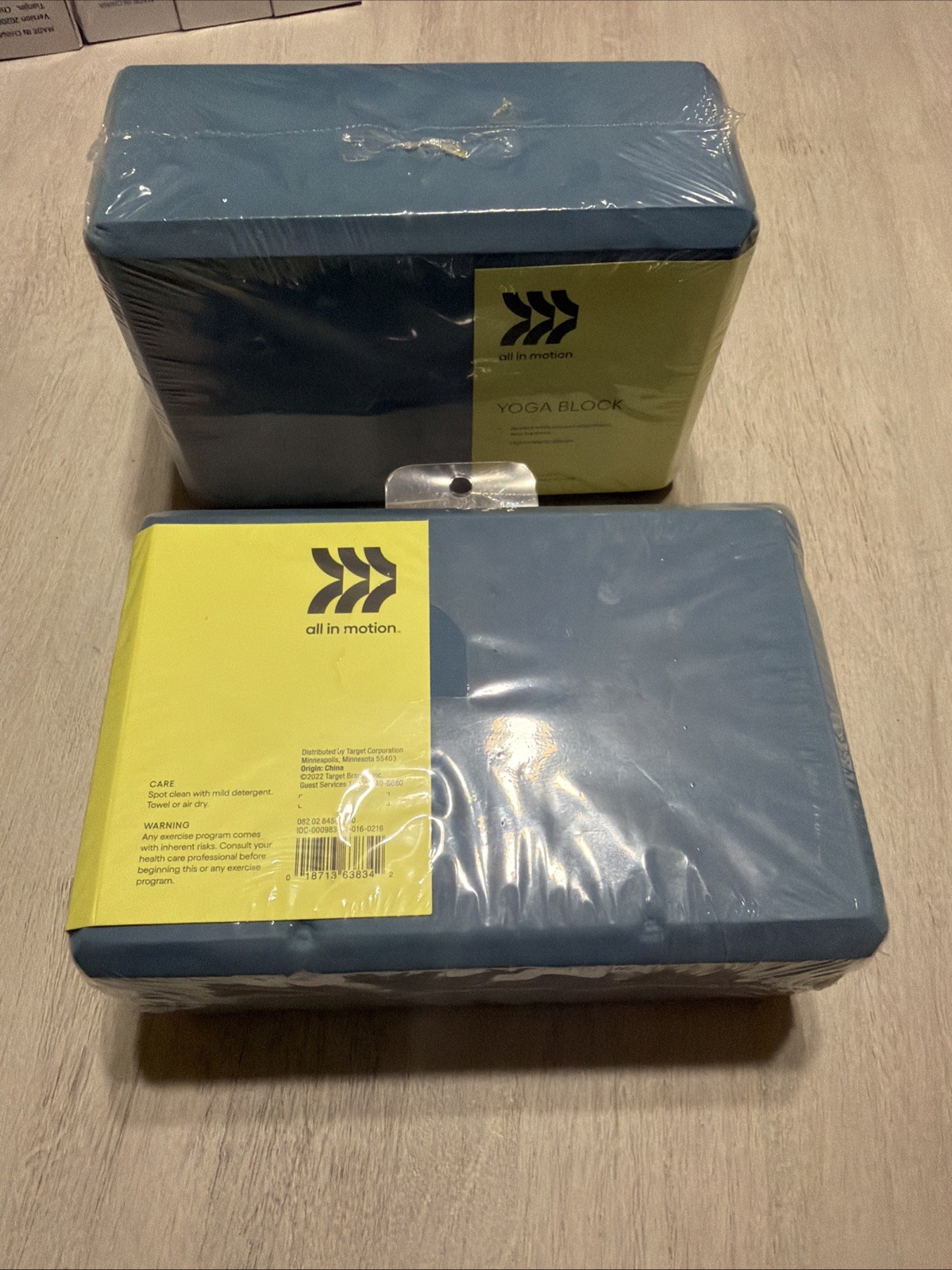 Set Of 2 Yoga Block All In Motion Foam Block 9”x6”x4” New!!!!