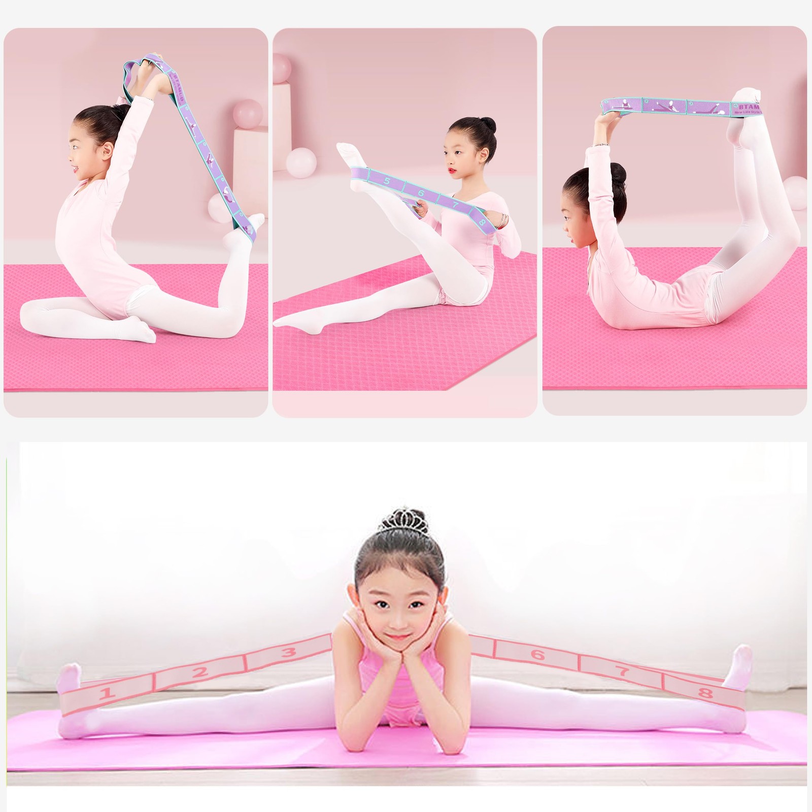 2 PCS Stretch Strap for Kids Dance Elastic Band for Children Gymnastics Stret…