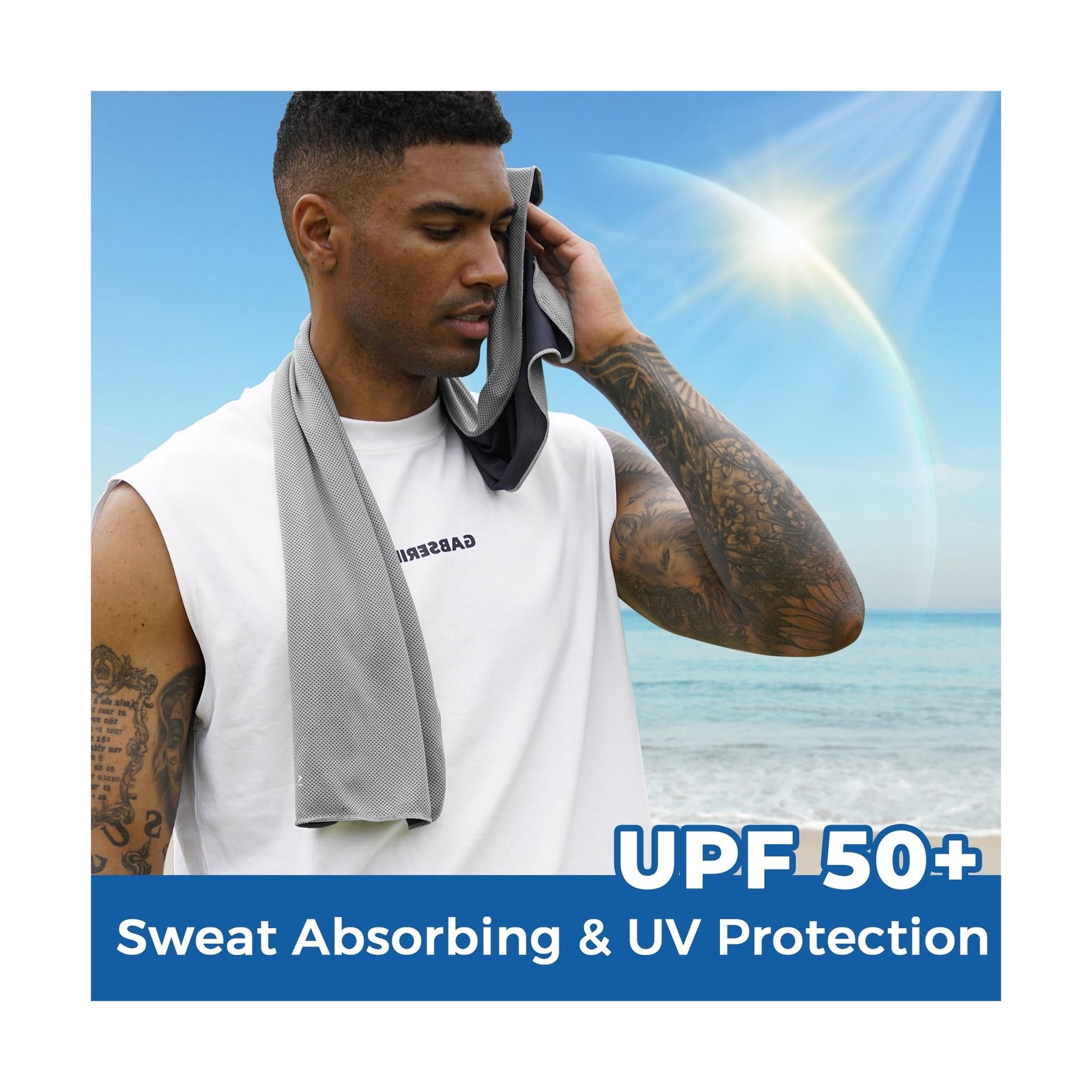 Sukeen Cooling Towels 6 Pack (40&Prime;x12&Prime;), Cooling Towels for Neck and Face, Qui…