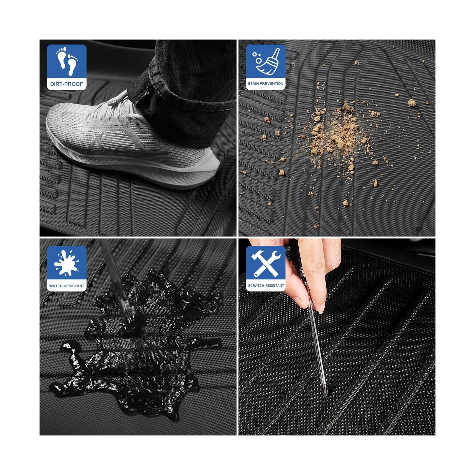 SMABEE Floor Mats & Cargo Liner & Backrest Mats for 2024 2025 Volvo EX30,TPE …