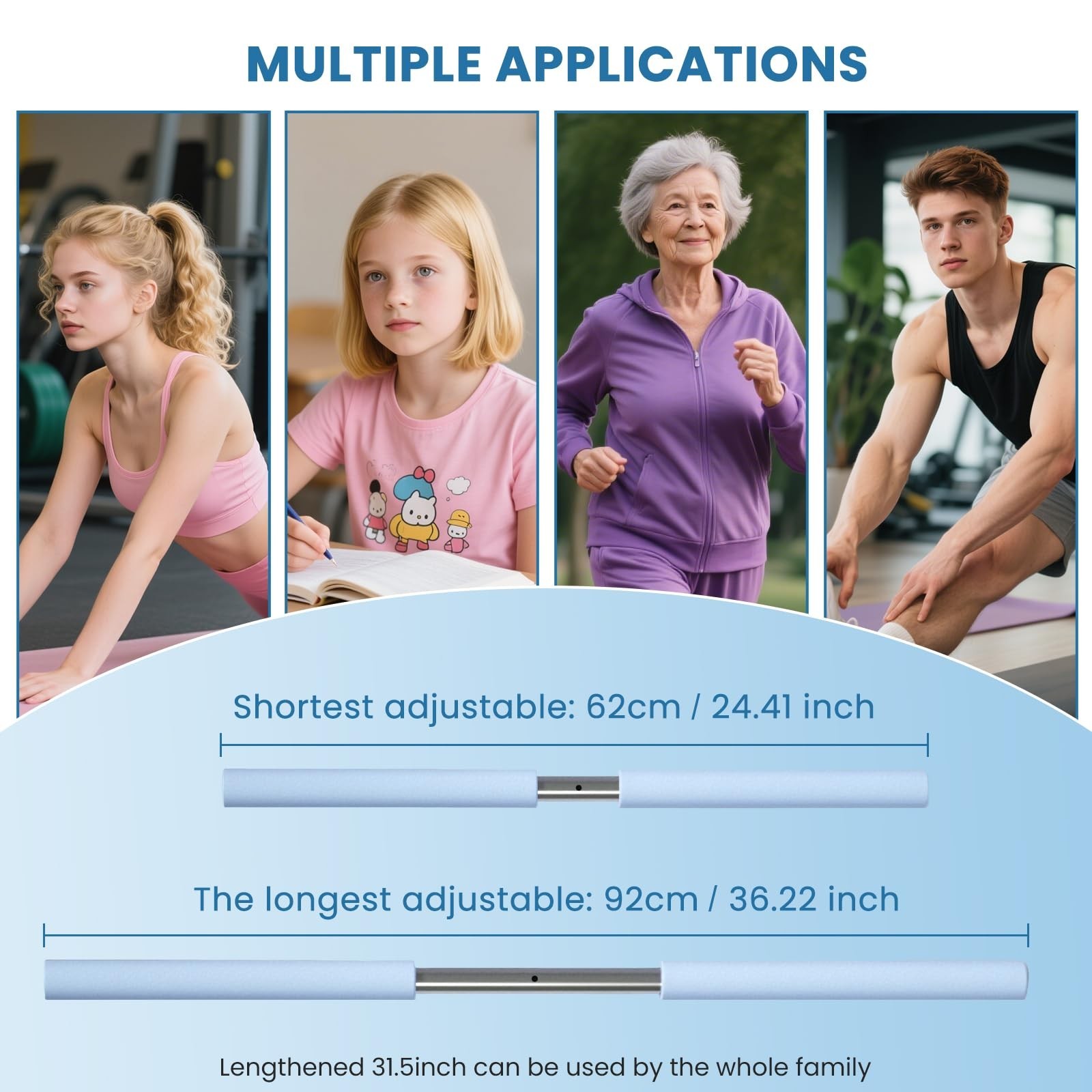 Yoga Stick, Back Cross Orthosis for Adult And Child, Foam Stainless Steel Mat…