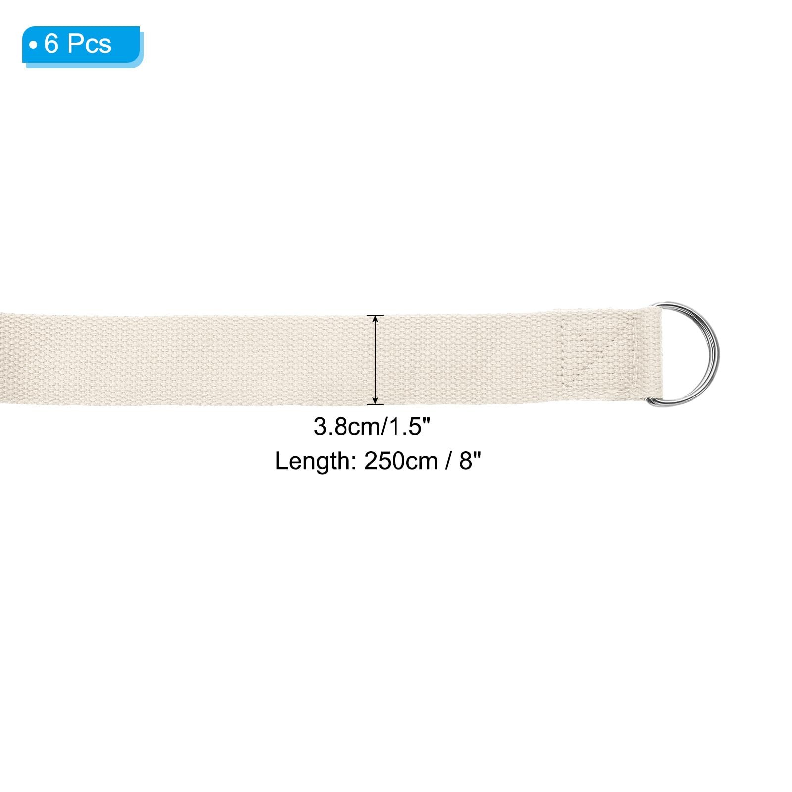 Yoga Strap for Stretching 8 Feet, 6Pcs Cotton Yoga Belt with Adjustable Metal…