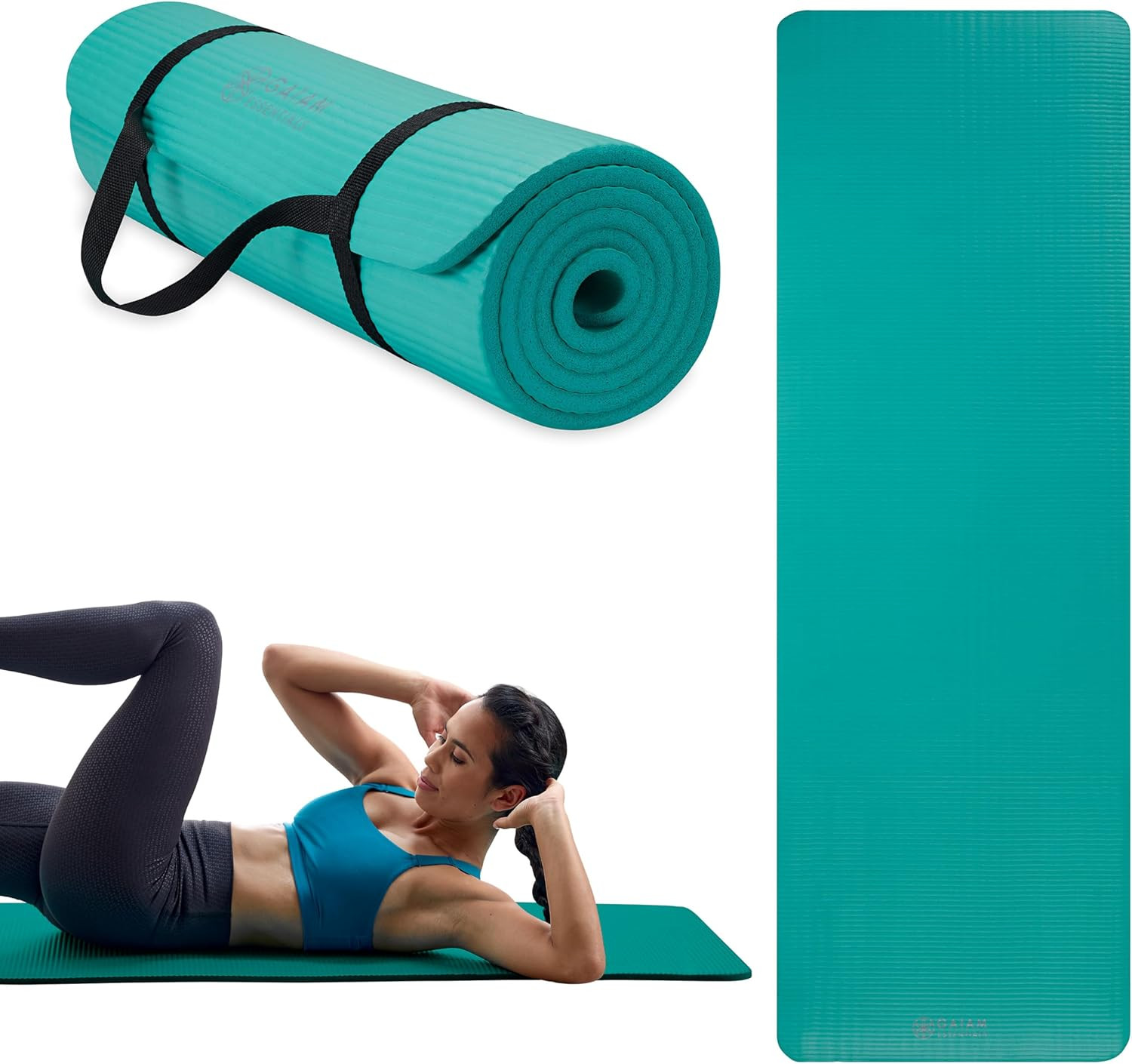 Gaiam Essentials 2/5&Prime; Thick (10Mm) Yoga & Pilates, Fitness & Exercise Mat with E