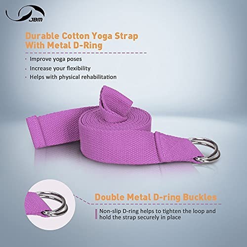 Yoga Blocks 2 Pack 9x6x4 Inch Cork with Strap for Meditation Exercise Stretch