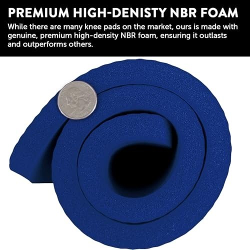 Yoga Knee Pad 15mm Extra Thick 24×10 Inches NBR Foam Cushion for Floor Exercise