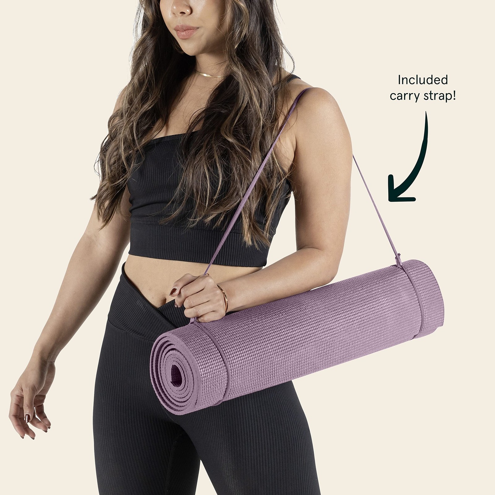 Retrospec Pismo Yoga Mat w/Nylon Strap for Men & Women – Non Slip Exercise Ma…