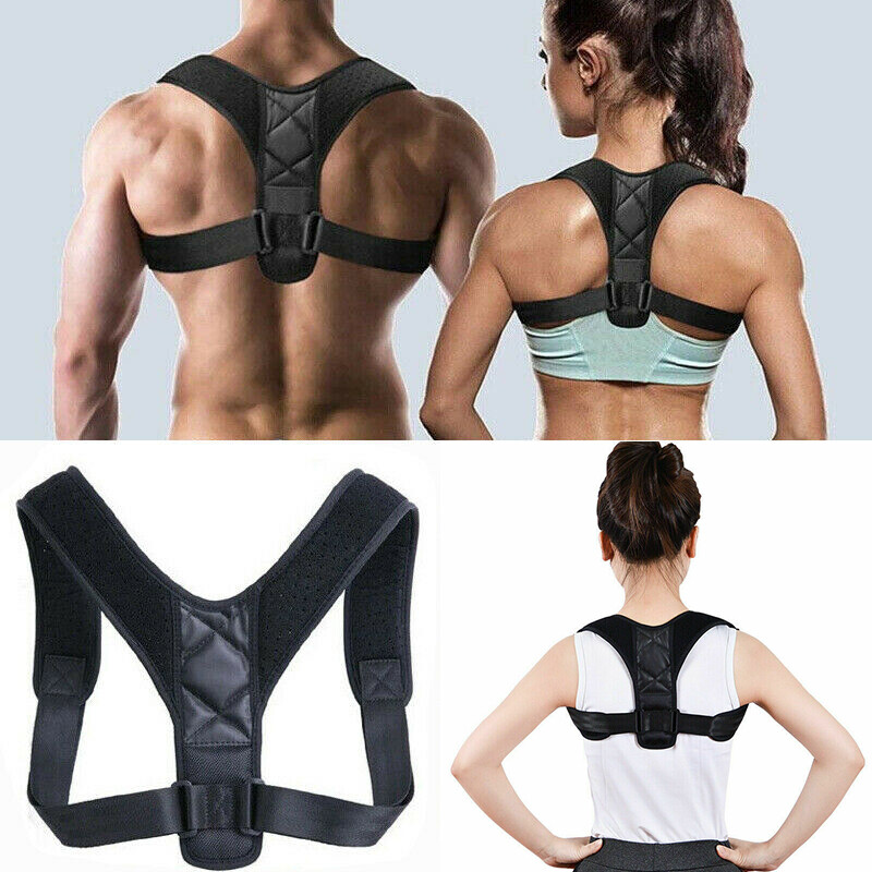 Posture Corrector Adjustable Back Support Belt Spine Back Shoulder Brace Strap