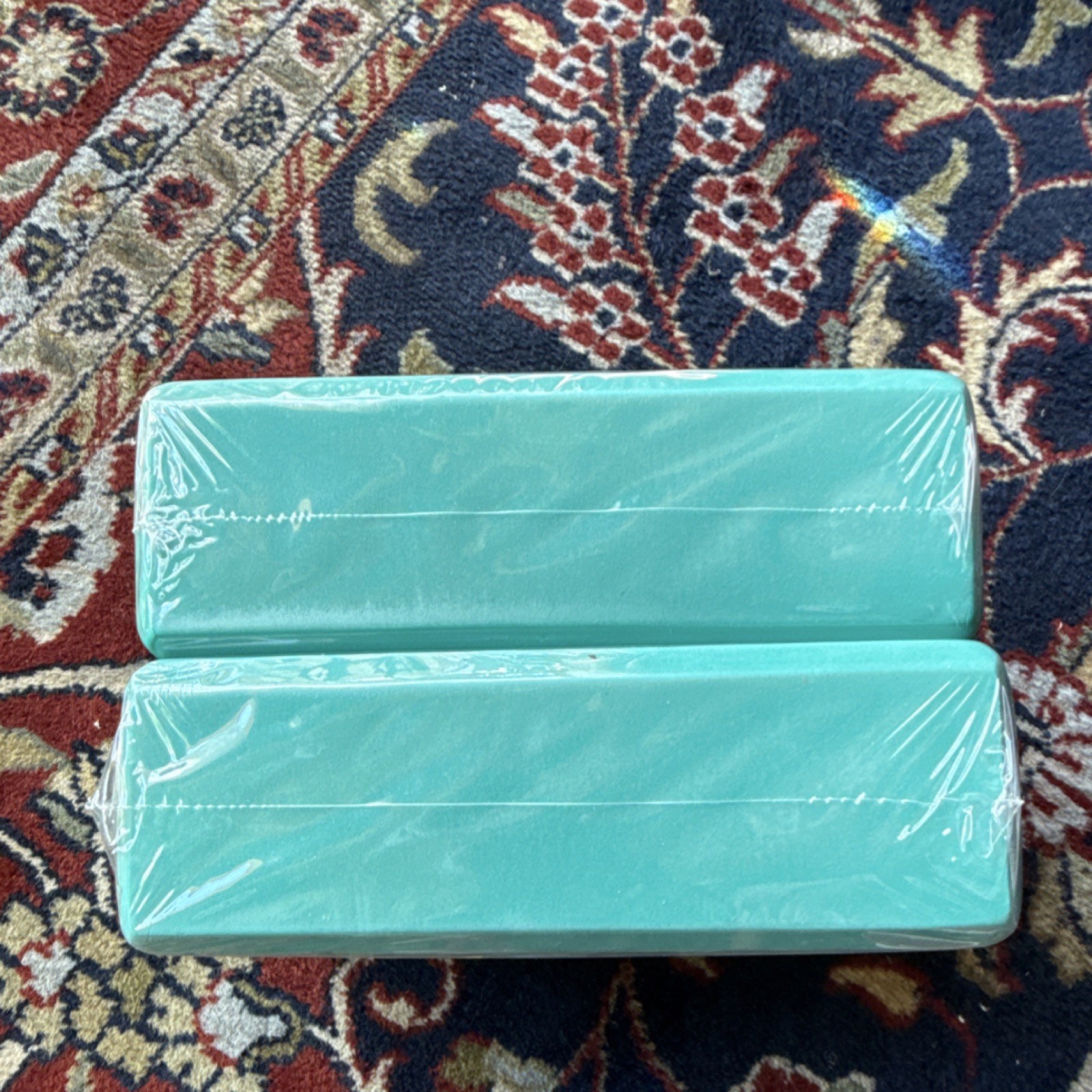 Sivan Health & Fitness Foam Yoga Blocks Set of 2 Turquoise Unisex Adults Yoga
