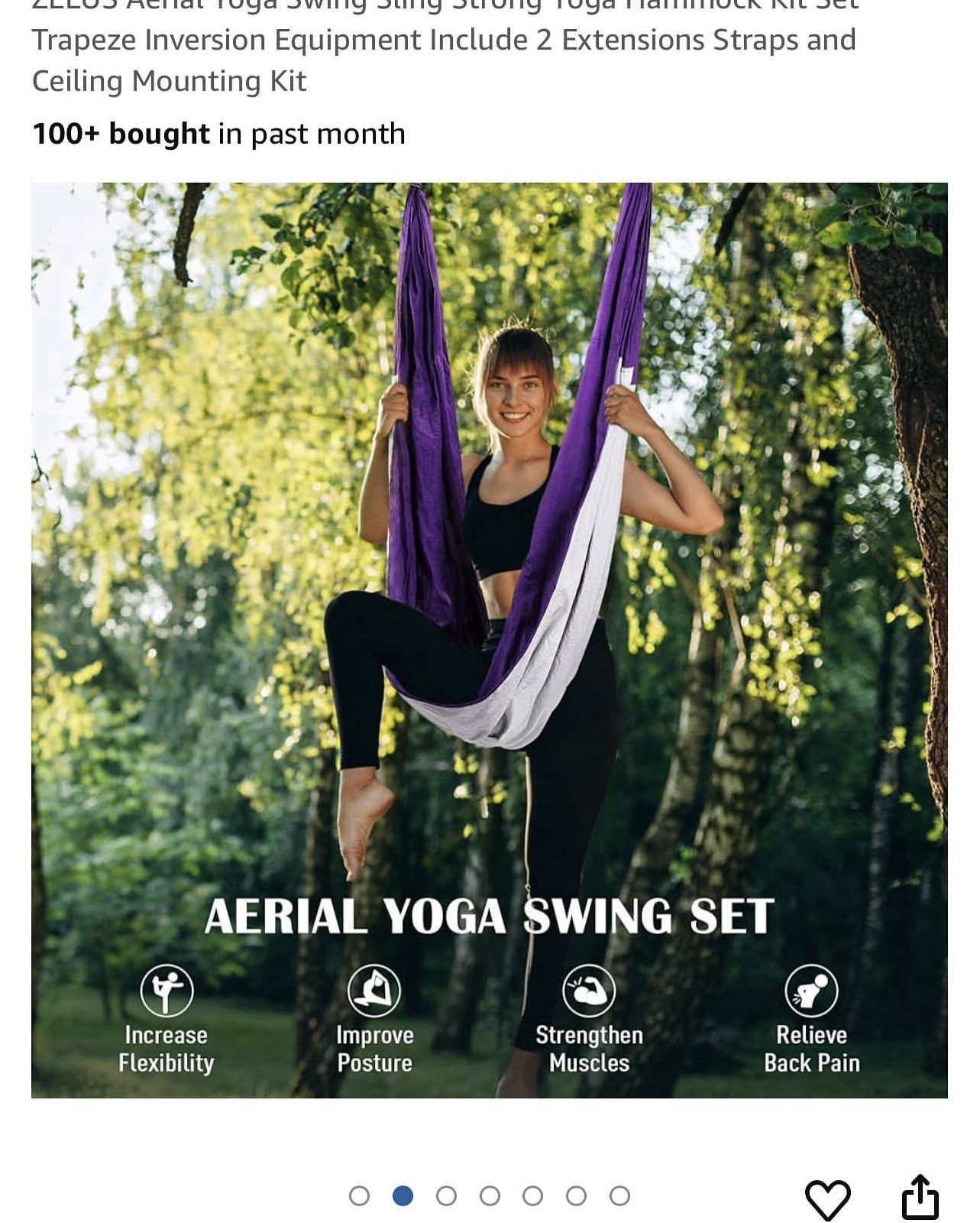 Trapeze Inversion Equipment Include 2 Extensions Straps and Ceiling Mounting