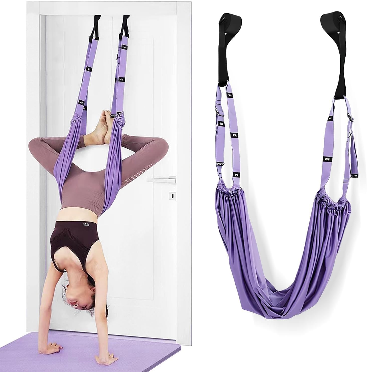 Yoga Door Swing – Leg Stretcher Strap,Yoga Stretching Strap,Backbend Training…