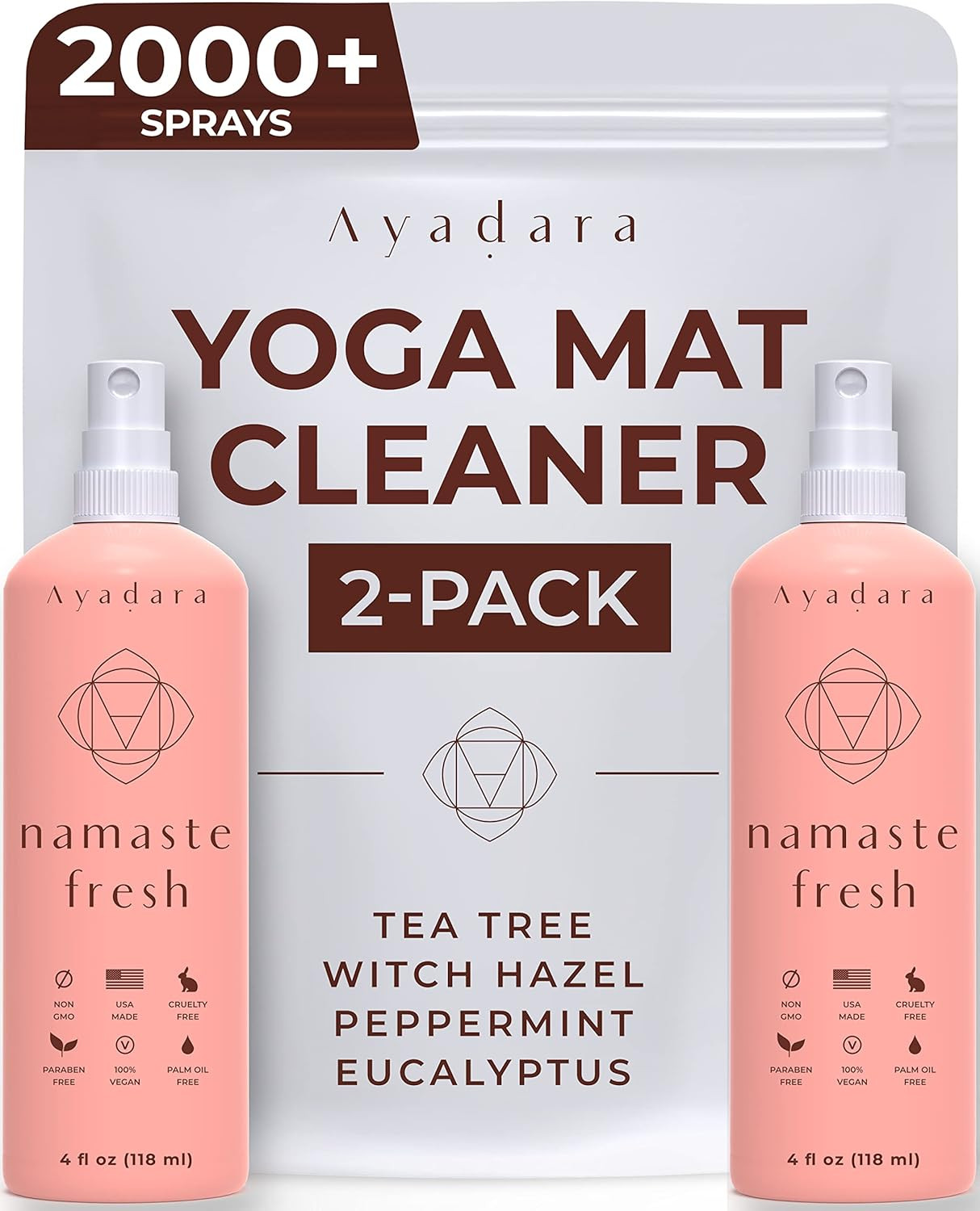 Yoga Mat Cleaner Spray, Cleaning Spray for Yoga Accessories, All Purpose Mat Spr