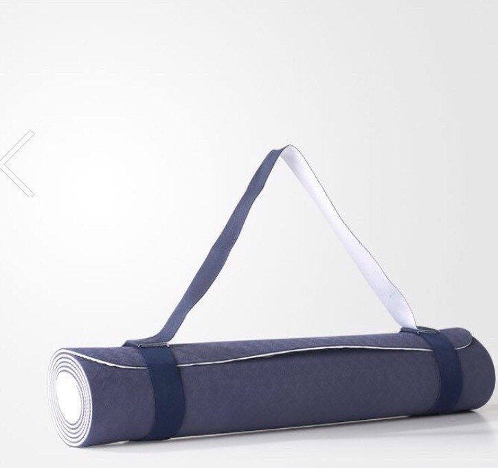 Adidas by STELLA MCCARTNEY Yoga Mat w/ Carry Handle Reversible Blue/White BP6414