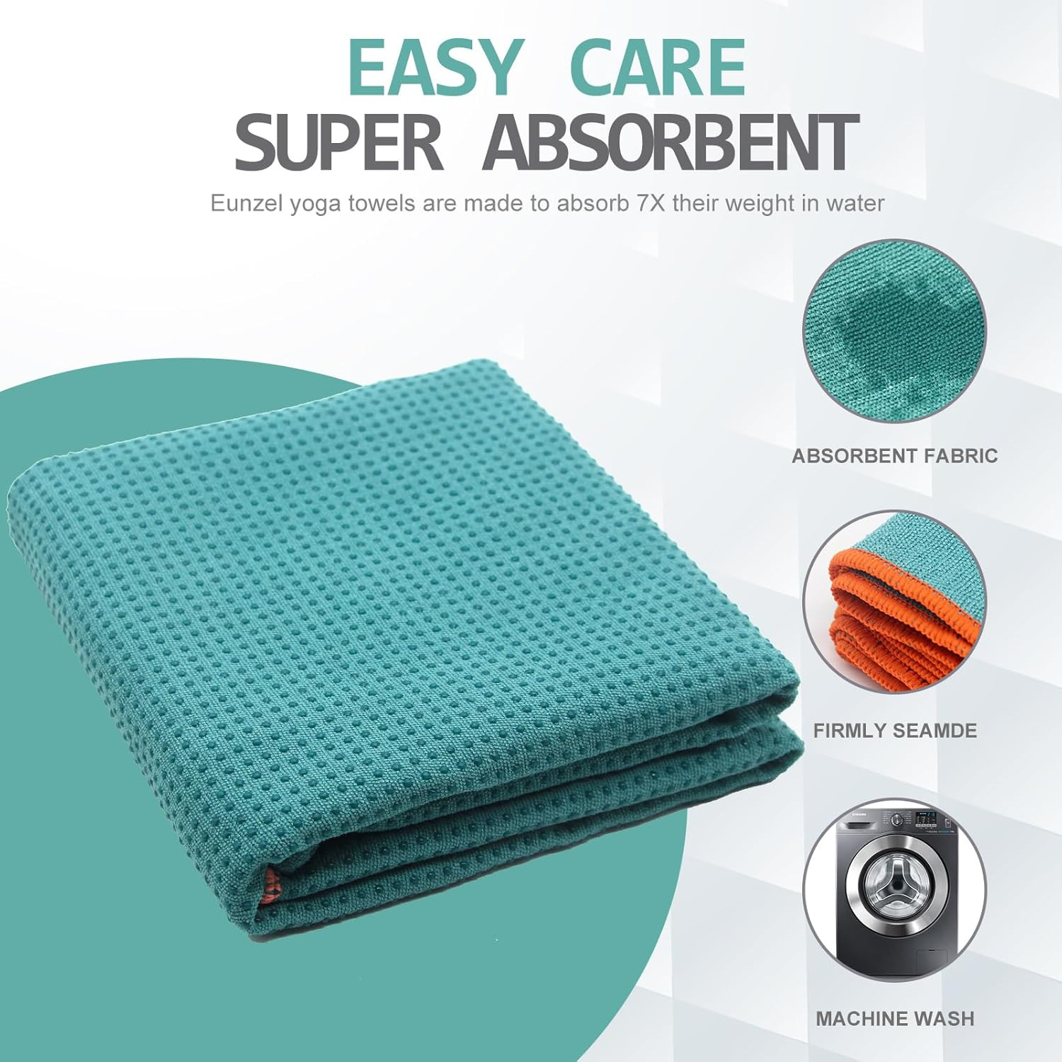 Hot Yoga Towel – Microfiber Non Slip Yoga Mat Towel with Grip Dot Sweat Absorben