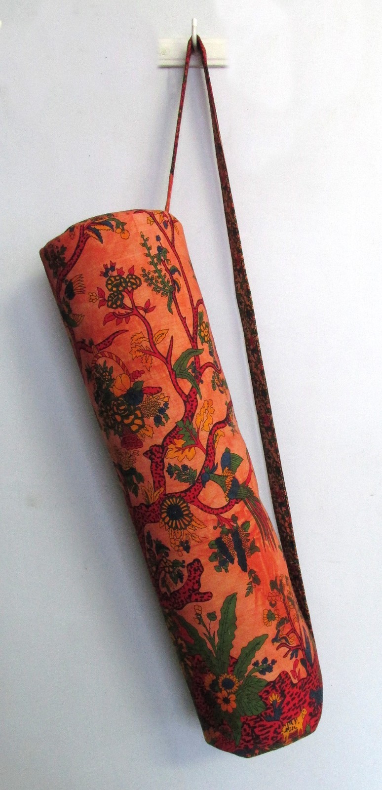 Indian Orange Tie Dye Tree Yoga Mat Carrier Bag Mandala Large Shoulder Strap
