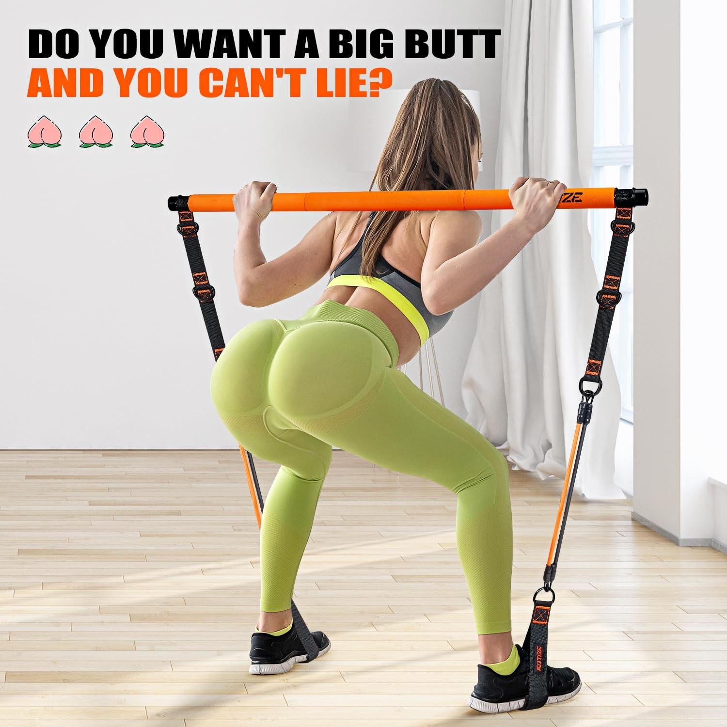 Pilates Bar Kit with Resistance Bands, Pilates Equipment, Multifunctional Pil…