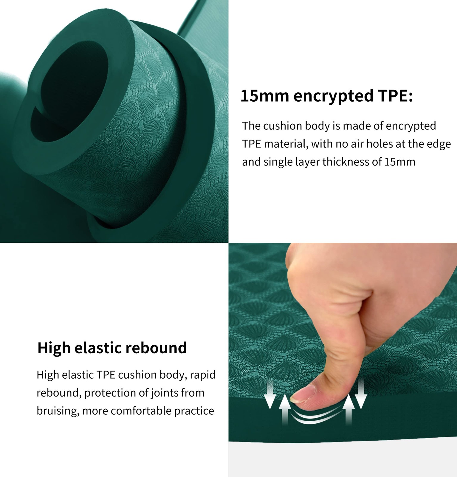 Large Exercise Mat – 15mm/20mm/30mm Thick Yoga Mat | Workout Mat for Fitness,…