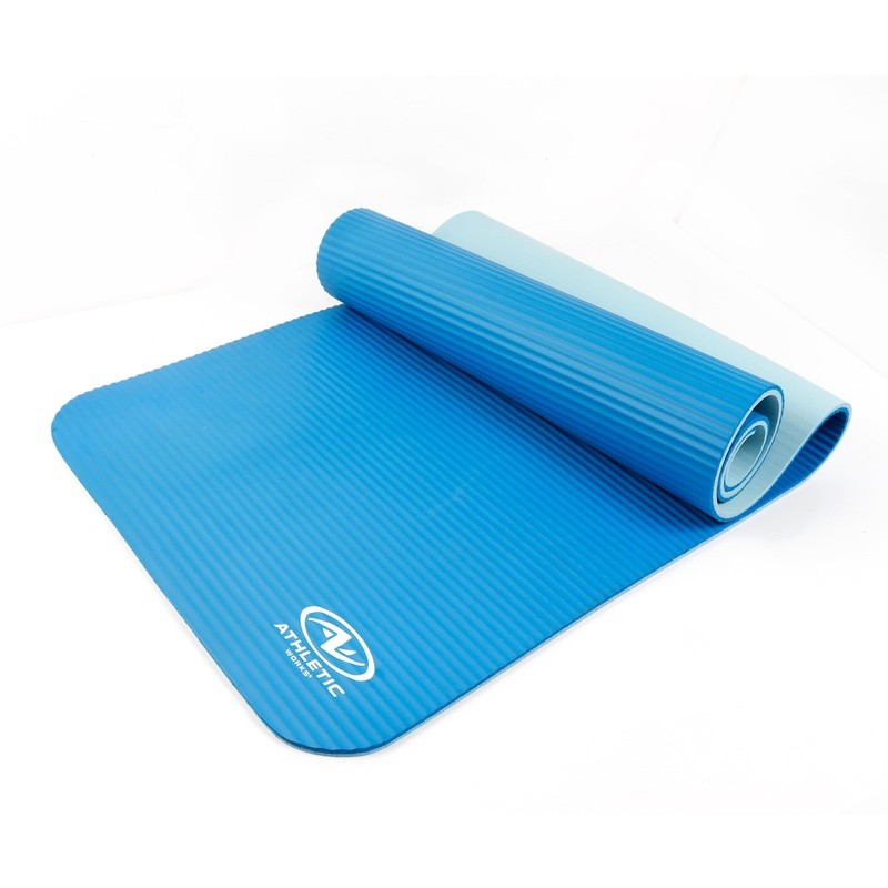 Two Tone Fitness Mat NBR Foam Extra Thick Carry Strap Slip Resistant Yoga New