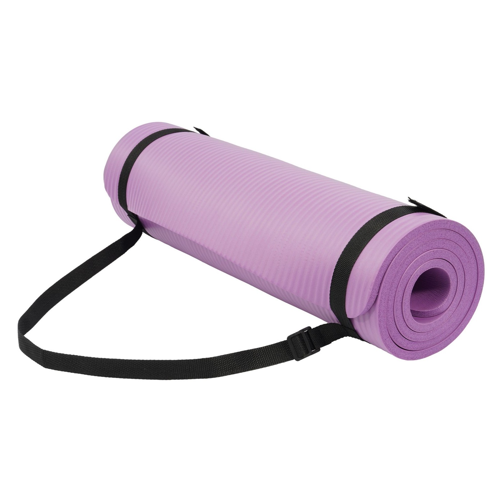 Fitvids 1/2&Prime; Thick High Density Exercise Yoga Mat, Carrying Strap, Purple (Used)