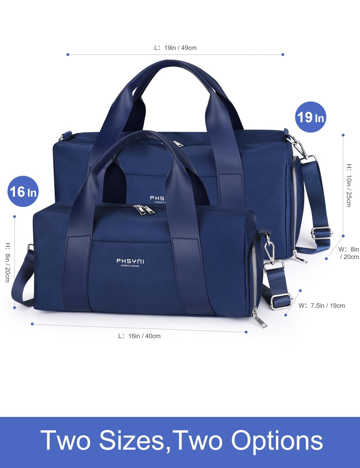 Gym Bag for Women and Men with Shoe Compartment & Wet Pocket – Duffle Bag for…