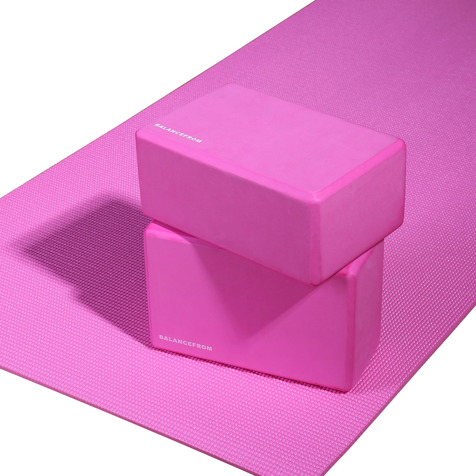 GoYoga High Density Yoga Blocks Stability Props 9x6x4 Inch 2 PCS