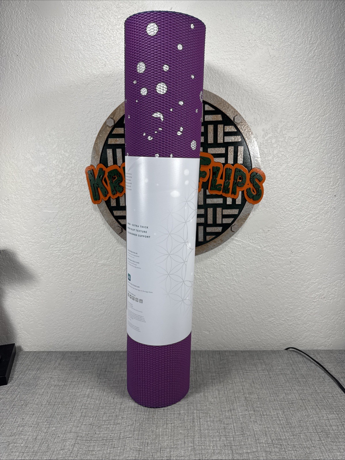 Gaiam 6mm Printed Yoga Mat, Non Slip Fitness Mat 68.00 x 24.00 x 0.24 Inches
