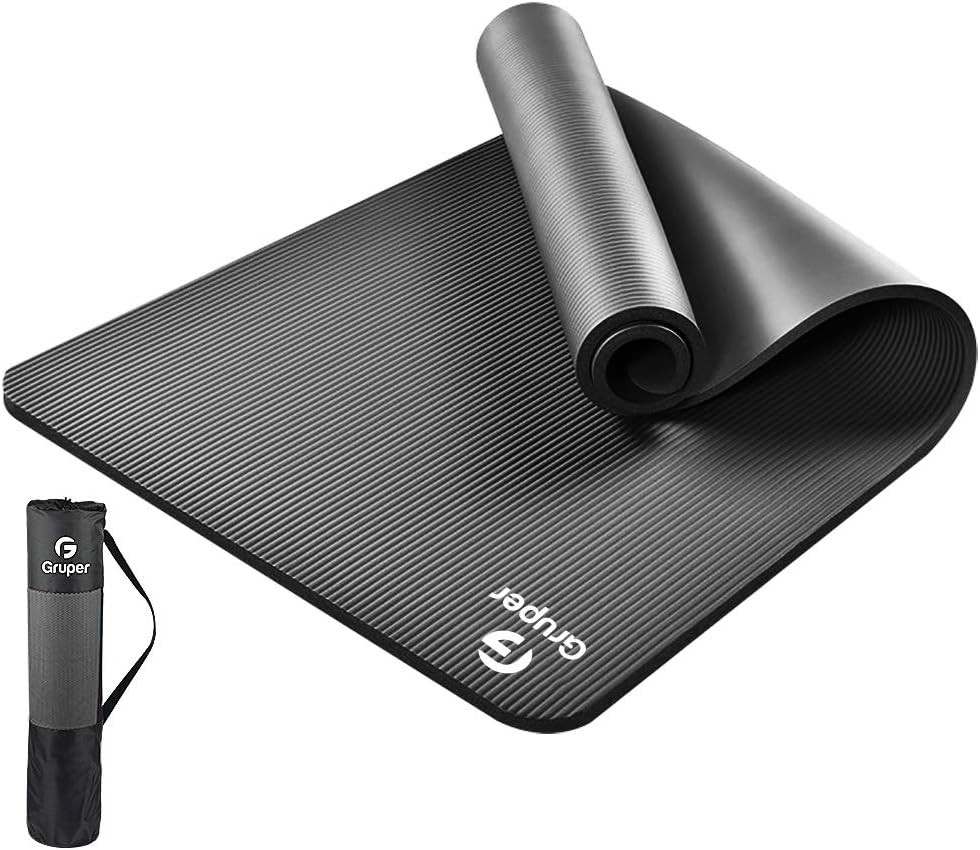 Extra Thick Non-Slip Yoga Mat with Carrying Strap – 72&Prime;L x 32&Prime;W x 0.6&Prime;TH