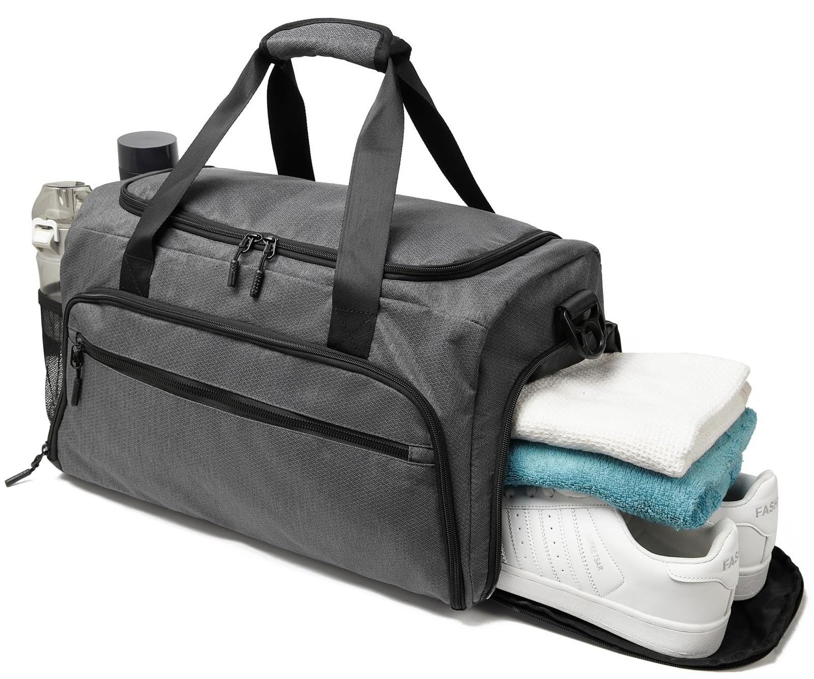 Gym Bag for Men Women, Small Fitness Workout Sports Bag with Wet Pocket & Sho…