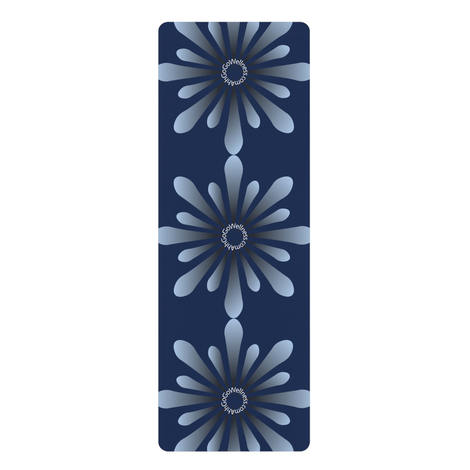 Yoga Mat — Navy Floral Mandala