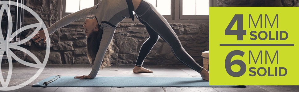 Solid Color Yoga Mat, Non Slip Exercise & Fitness Mat for All Types of Yoga,