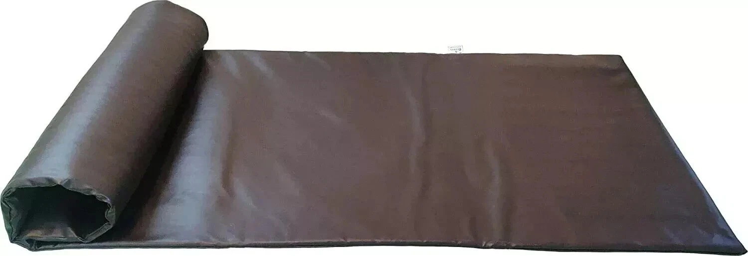 Faux Leather Yoga Exercise Mat for Gym, Indoor & Outdoor Brown Yoga Mat us