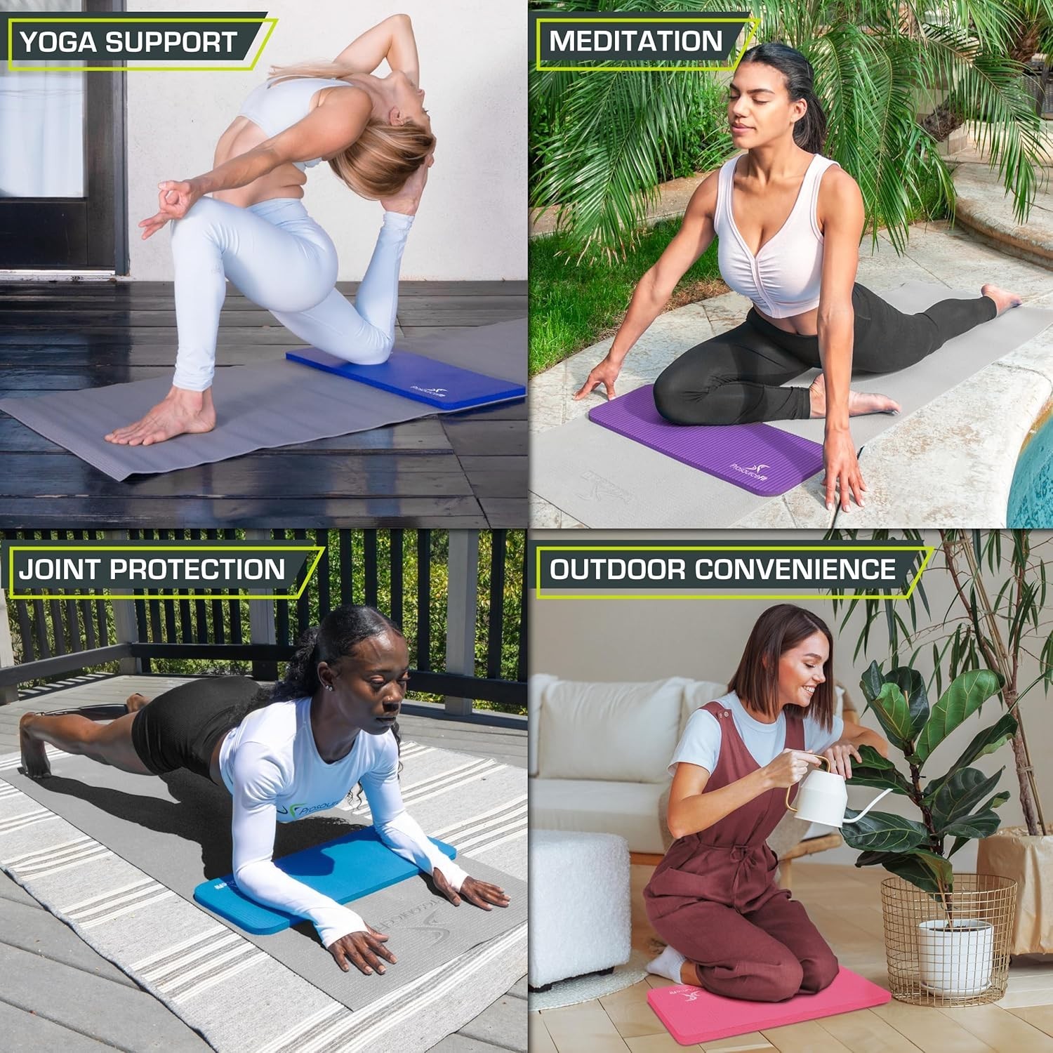 Lightweight Non-Slip Yoga Knee Pad 15mm for Comfortable Practice Anywhere