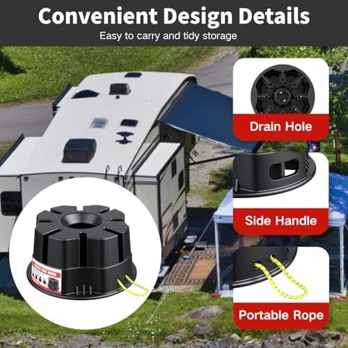 6 »Height Trailer Jack Block, Heavy Duty RV Leveling Blocks 40000 lbs Camper …