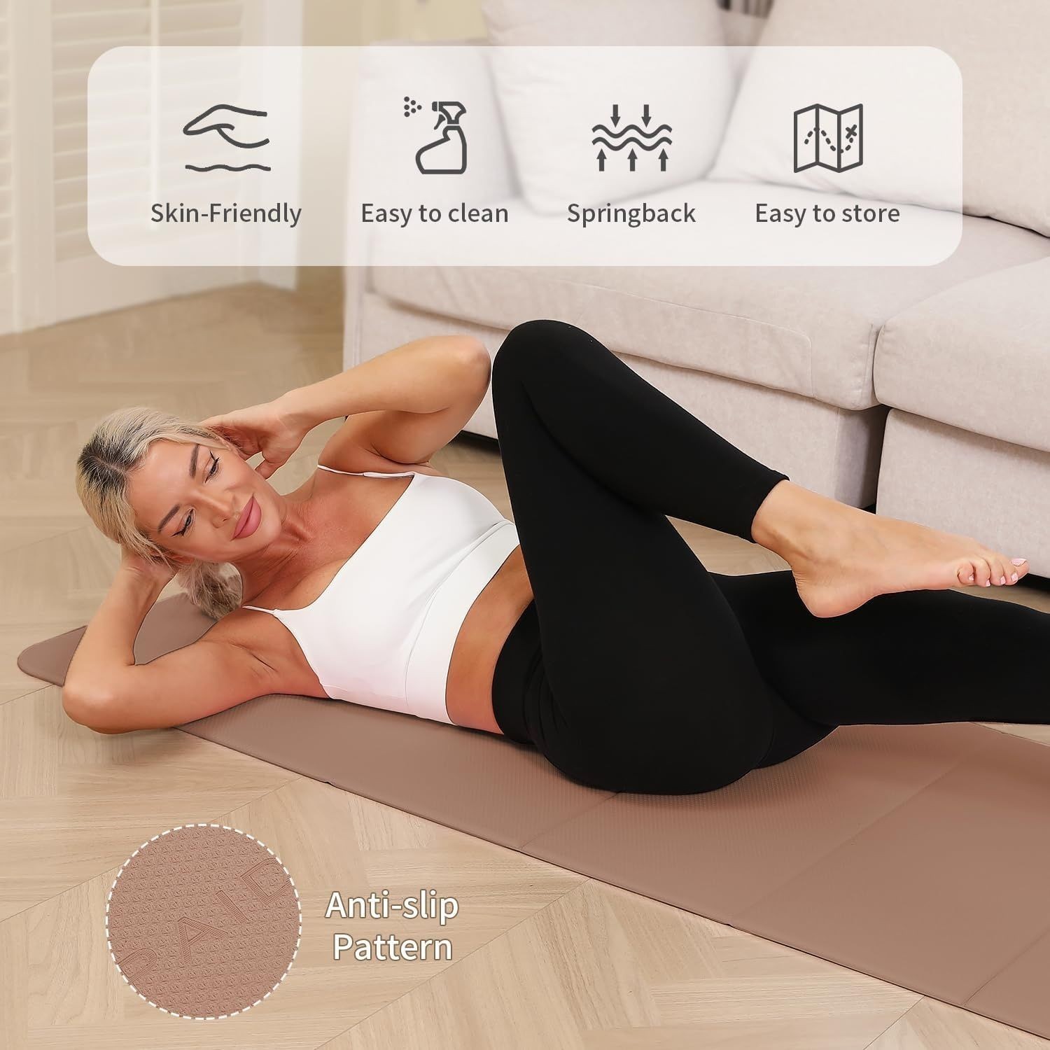 Yoga Mat – 10mm Extra Thick, 75&Prime;26&Prime; Non-Slip Exercise Fitness Mat