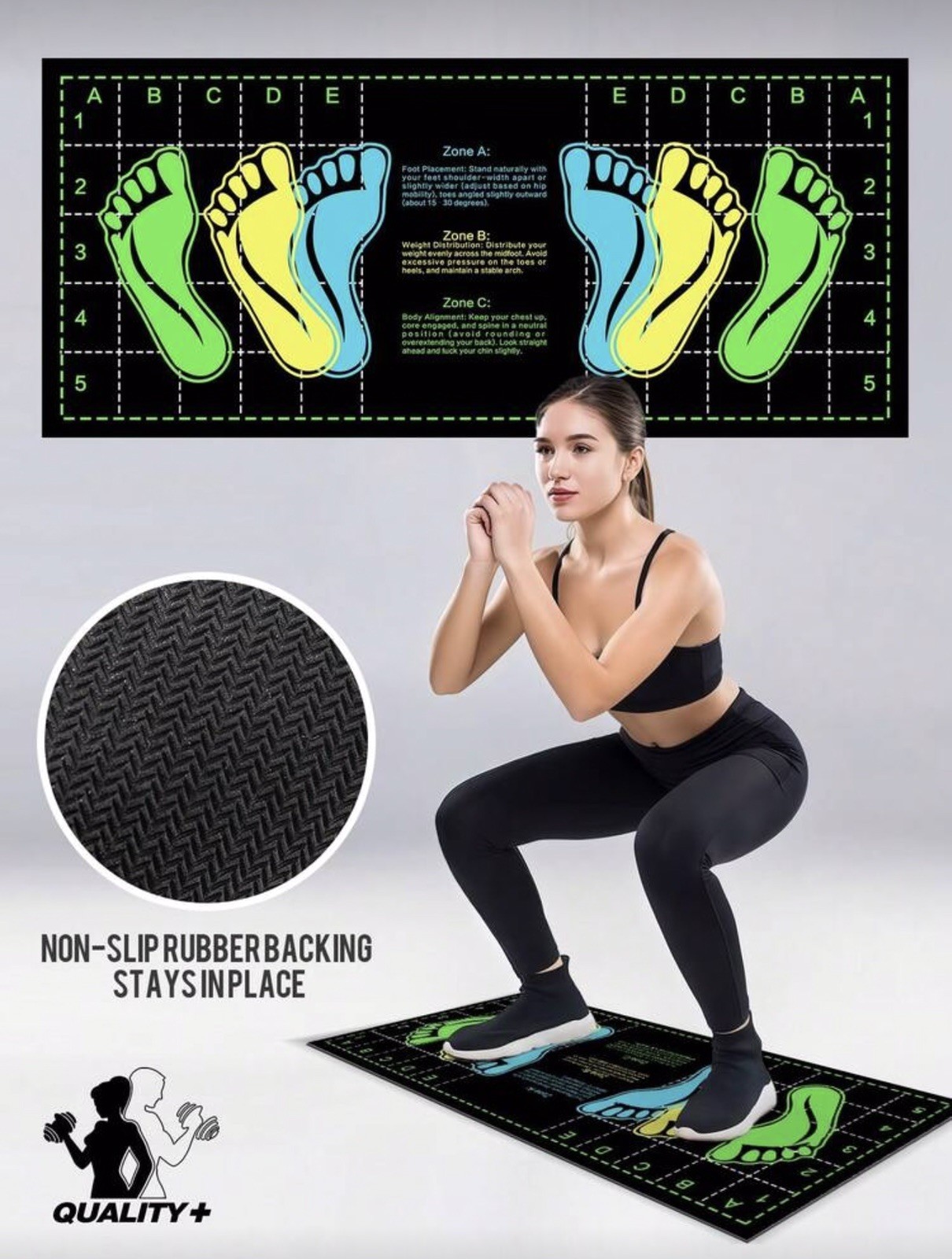 Silicone Yoga Mat Non Slip Waterproof 1000GSM Home Gym Fitness Pad Colors Set XL